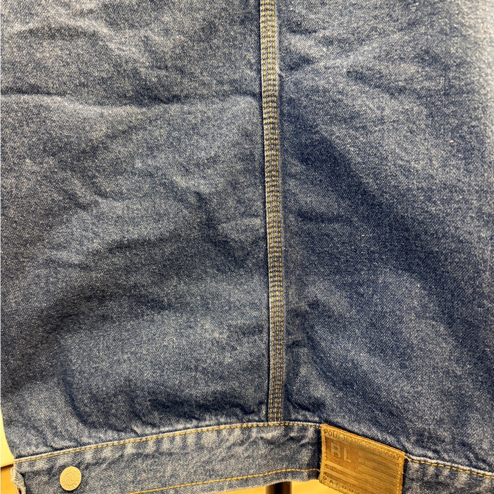 Ralph Lauren Polo Jeans Vintage 90s Denim Jacket Corduroy Collar Mens Large - Picture 10 of 11